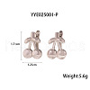 Stylish Stainless Steel Cherry Hoop Earrings RN7247-2-1