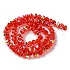 Transparent Electroplate Glass Beads Strands GLAA-Q099-C01-M01-3
