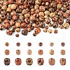 300Pcs 3 Style Wooden Beads WOOD-PJ0001-04-10