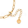 Ion Plating(IP) 304 Stainless Steel Paperclip Chain Necklace NJEW-D045-14G-04-2