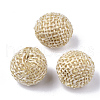 Handmade Hemp Woven Beads WOVE-Q077-09A-1