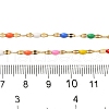Ion Plating(IP) 304 Stainless Steel Enamel Oval Dapped Chains CHS-G037-01G-2