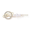 Alloy Crystal Rhinestone Hair Barrettes PHAR-Z003-16LG-1