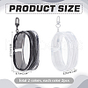   4Pcs 2 Colors Oval Transparent PVC Mini Cable Organizer Zipper Bags AJEW-PH0012-02-2