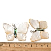Rack Plating Brass Pave Natural Paua Shell & White Shell Pendants KK-U025-12P-06-3