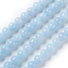 Dyed Natural White Jade Beads Strands G-P407-01-4