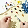 16Pcs 8 Style Natural Gemstone Connector Charms PALLOY-CJ00053-5