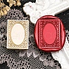 Rectangle Flower Frame Brass Stamp Heads AJEW-M037-04G-03-1