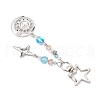 Glass Bead & Alloy Pendant Decorations HJEW-JM03016-02-4