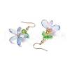 304 Stainless Steel Glass Dangle Earrings EJEW-MZ00433-04-4