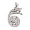 Non-Tarnish Reiki Symbol 201 Stainless Steel Pendants STAS-A094-03C-P-1