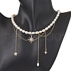 Natural Cultured Freshwater Pearl Rice Beaded Necklaces NJEW-JN05224-2