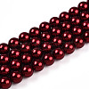 Baking Painted Pearlized Glass Pearl Bead Strands HY-N002-6mm-A13-2