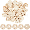 Gorgecraft 300Pcs Wooden Buttons BUTT-GF0003-96-1