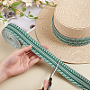   5 Yards Ethnic Style Polyester Jacquard Striped Ribbon OCOR-PH0004-17C-3