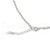 FireBrick Enamel Bat with Cross Pendant Necklace & Dangle Earrings SJEW-G081-03AS-4