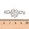925 Sterling Silver Micro Pave Cubic Zirconia Fold Over Clasps STER-T008-02P-01-3
