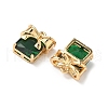 Brass Micro Pave Cubic Zirconia Pendants KK-S531-09G-3