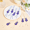 8Pcs 2 Colors Handmade Evil Eye Lampwork Pendant Decorations HJEW-GO00012-4