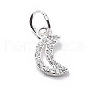 925 Sterling Silver Cubic Zirconia Pendants STER-Q001-02S-01-1