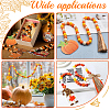 SOFPLATE Thanksgiving Day Theme 5 Strands Spray Painted Natural Wood Beads Strands WOOD-SP0001-02C-5