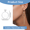 SUPERFINDINGS 20Pcs 2 Colors Zinc Alloy Pendants DIY-FH0007-61-2