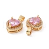 Brass Micro Pave Cubic Zirconia Charms KK-E068-VC434-3