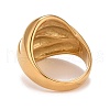 Ion Plating(IP) 304 Stainless Steel Textured Chunky Finger Ring for Women RJEW-B040-03B-G-3