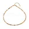 Natural Crackle Agate Beaded Necklaces for Women NJEW-JN03789-04-1