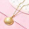 Summer Beach 304 Stainless Steel Pendant Rope Chain Necklaces for Women STAS-Z108-01G-04-1