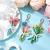 Mother's Day Bouquet Glass Seed Beaded Pendant Decoration HJEW-JM02561-2