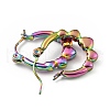 Ion Plating(IP) Rainbow Color 304 Stainless Steel Heart Wrap Hoop Earrings for Women EJEW-G293-13M-2