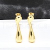 Rack Plating Brass Teardrop Stud Earrings for Women EJEW-Z019-08G-4