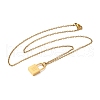 304 Stainless Steel Rolo Chain Pendant Necklaces NJEW-S444-01G-13-2