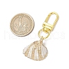 5Pcs Electroplate Shell Pendant Decorations HJEW-JM03084-3