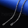 304 Stainless Steel Cable Chain Necklace NJEW-S420-004P-4