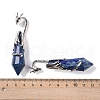 Dyed Natural Lapis Lazuli Faceted Pointed Bullet Big Pendants G-L524-19P-12-3