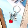 Tibetan Style Alloy Keychains KEYC-JKC01250-01-1