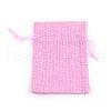 Polyester Imitation Burlap Packing Pouches Drawstring Bags ABAG-R005-9x12-19-1