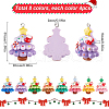 SUNNYCLUE 32Pcs 8 Colors Plastic Pendants FIND-SC0011-28-2