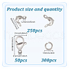 GOMAKERER 304 Stainless Steel Bead Tips & Open Jump Ring & Lobster Claw Clasps Findings Kits DIY-GO0002-20P-2