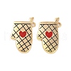 Golden Plated Alloy Enamel Pendants ENAM-Z017-07G-1