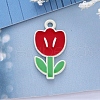 Spray Painted Alloy Enamel Pendants HUDU-PW0001-007B-02-1
