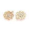 Brass Micro Pave Cubic Zirconia Pendants KK-N262-108B-G-2