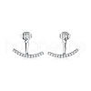 S925 Silver Stud Earrings with Zirconia AT7934-1