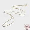 925 Sterling Silver Box Chain Necklaces STER-F039-40cm-13G-3