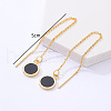 Stainless Steel Flat Round Tassel Ear Thread CS8373-4