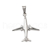 Airplane 304 Stainless Steel Pendants STAS-M121-10P-1