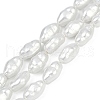 Electroplate Porcelain Imitation Pearl Beads Strands BSHE-Z009-09-2