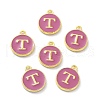 Golden Plated Alloy Enamel Charms ENAM-XCP0001-13T-2